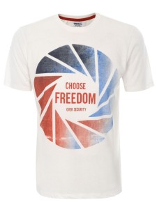 T-SHIRT KREMOWY FREEDOM