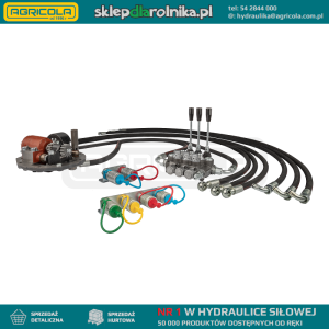 Rozdzielacz hydrauliczny 3 sekcyjny w zestawie ze wzmacnianą pompą i nowego typu pokrywą z wyjściem na rozdzielacz zewnętrzny