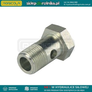 Śruba hydrauliczna oczkowa pojedyncza typu banjo gwint BSP 1/2"