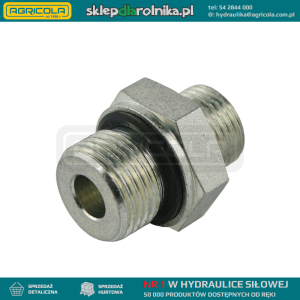 Przyłącze hydrauliczne proste typu: ED BB gwinty: BSP 1/4" - M14x1.5 z uszczelnieniem NBR