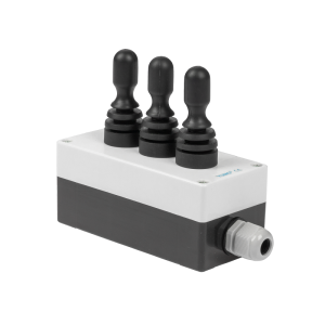 Obudowa z trzema joystickami elektrycznymi trzypozycyjnymi z pozycjonowaniem sprężynowym