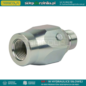 Złącze hydrauliczne proste obrotowe liniowe typ GGL gwint BSP 1/2"
