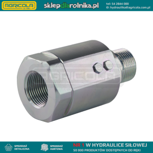 Złącze hydrauliczne proste obrotowe liniowe typ GGL gwint BSP 1/4"