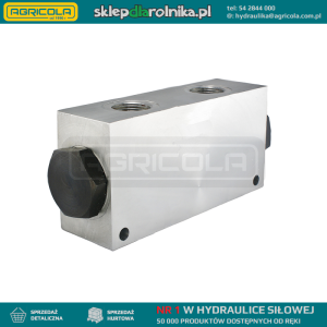 Zawór dzielnik 50:50 aluminiowy gwinty: 1/2" przepływ: 24-40L/min, ciśnienie max: 210bar