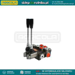 Rozdzielacz hydrauliczny 2 sekcyjny 40L z jedną sekcją nurnikową