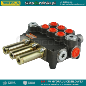 Rozdzielacz hydrauliczny 3 sekcyjny 80L  sterowany linkami