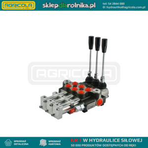 Rozdzielacz hydrauliczny 3 sekcyjny 40L sterowany pneumatycznie ( pneumatyczny )
