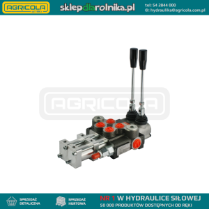 Rozdzielacz hydrauliczny 2 sekcyjny 40L sterowany pneumatycznie ( pneumatyczny )