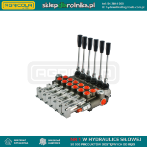 Rozdzielacz hydrauliczny 6 sekcyjny 40L sterowany pneumatycznie ( pneumatyczny )