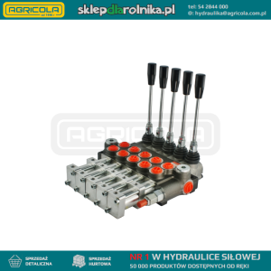 Rozdzielacz hydrauliczny 5 sekcyjny 40L sterowany pneumatycznie ( pneumatyczny )