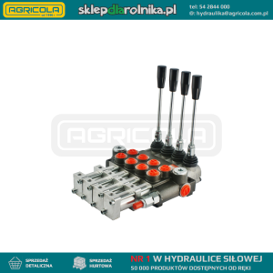 Rozdzielacz hydrauliczny 4 sekcyjny 40L sterowany pneumatycznie ( pneumatyczny )