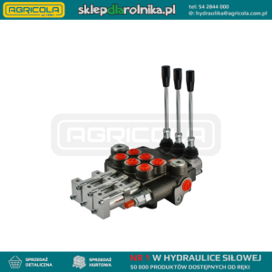 Rozdzielacz hydrauliczny 3 sekcyjny 80L sterowany pneumatycznie ( pneumatyczny )
