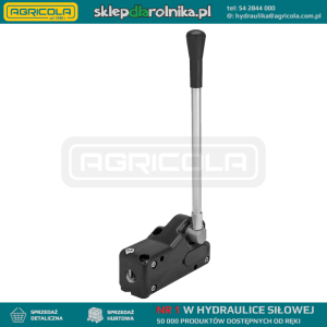 Dźwignia z korpusem Hydrolider. Do linek na widełki. Steruje jedną sekcją w rozdzielaczu hydraulicznym.