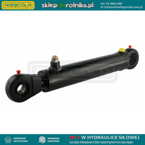 Cylinder siłownik hydrauliczny jednostronnego działania długość: 607mm skok: 375mm CJF-50/28/375