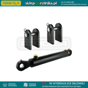Cylinder siłownik hydrauliczny dwustronnego działania długość: 680mm skok: 400mm CJ2F-63/36/400 z kompletem mocowań