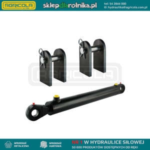 Cylinder siłownik hydrauliczny dwustronnego działania długość: 980mm skok: 630mm CJ2F-80/45/630 z kompletem mocowań