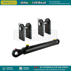 Cylinder siłownik hydrauliczny dwustronnego działania długość: 840mm skok: 500mm CJ2F-80/45/500 z kompletem mocowań