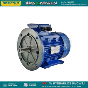 Silnik elektryczny 3-fazowy 400V typu B35 G80 moc: 0,55kW obroty: 1370 obr/min wałek: 19mm z kołnierzem do mocowania łącznika dzwonowego