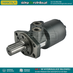 Silnik hydrauliczny BMR chłonność: 200cm3/obr obroty: 300obr/min z pogrubionym wałkiem 32mm. Kołnierz mocowany na 4 śruby