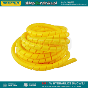 Żółta osłona spiralna przewodu hydraulicznego średnica przelotu: 12-22mm