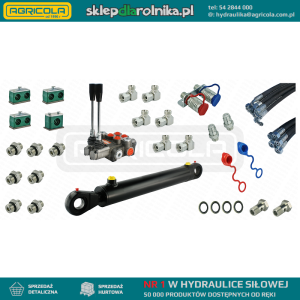 Kompletna hydraulika do ładowacza Tur C-330, rozdzielacz + cylinder do łychy + przewody + komponenty