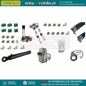 Kompletna hydraulika do ładowacza Tur C-360, rozdzielacz + przekładnia z pompą + cylinder do łychy + przewody + komponenty