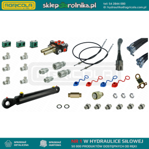 Kompletna hydraulika do ładowacza Tur Zetor 5211 - 7211, rozdzielacz +  joystick z linkami + cylinder do łychy + przewody + komponenty