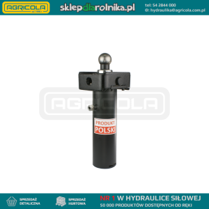 Cylinder siłownik hydrauliczny teleskopowy do przyczepy D35 skok: 520mm - z kołyską