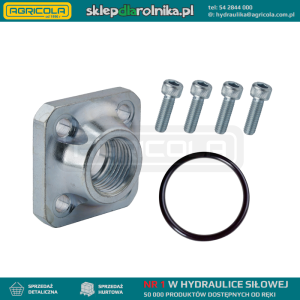 Przyłącze kołnierzowe 3/8"-35mm do pompy hydraulicznej typ niemiecki