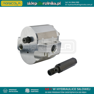 Pompa hydrauliczna aluminiowa do ciągnika Zetor 5211 - 7211 wzmocnione ciśnienie do 16MPa wzmocniona wydajność do 42L/min w zestawie z zaworem bezpieczeństwa
