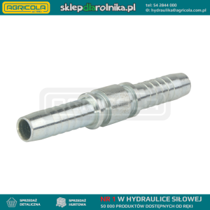 Łączniki proste do łączenia węży hydraulicznych. Zakuwane na tulejce na przewodach hydraulicznych 1SN i 2SN. Do wyboru rozmiary od DN6 do DN25.