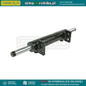 Uniwersalny cylinder siłownik hydrauliczny wspomagania. Montowany w pozycji poprzecznej, skok 2x100m