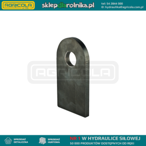 Ucho spawalne z otworem na sworzeń 20mm mocowanie siłownika do ramy