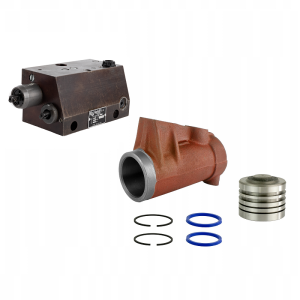 Rozdzielacz hydrauliczny 46481002 Hydrotor Tuchola montowany w żabie w C-360, C-360-3P w komplecie ze wzmocnionym zestawem naprawczym