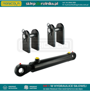 Cylinder siłownik hydrauliczny dwustronnego działania długość: 663mm skok: 320mm CJ2F-80/45/320 z kompletem mocowań