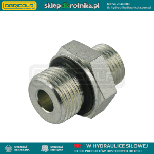 Przyłącze hydrauliczne proste typu: ED BB gwinty: BSP 3/4" - M30x1.5 z uszczelnieniem NBR