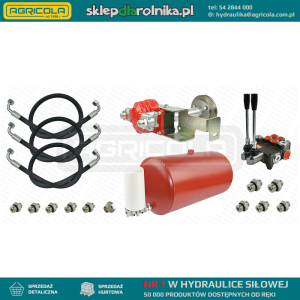 Hydraulika zewnętrzna do Ursusa C-360 pompa 32cm3 z napedem z wału. W zestawie z rozdzielaczem, zbiornikiem 40L, filtrem i przewodami.