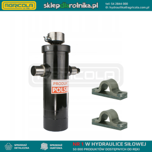 Cylinder siłownik hydrauliczny teleskopowy 90/4/984 skok 984mm - bez kołyski - z mocowaniami
