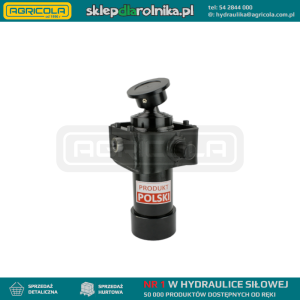 Cylinder siłownik hydrauliczny teleskopowy 90/4/910 skok 910mm - z kołyską