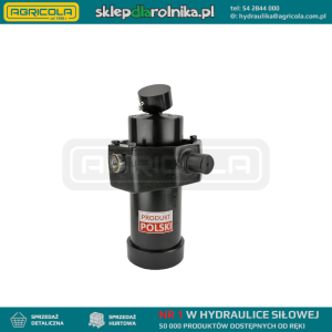 Cylinder siłownik hydrauliczny teleskopowy 105/5/1237 skok: 1237mm - z kołyską