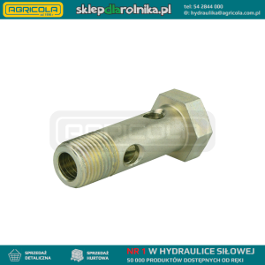 Śruba hydrauliczna oczkowa podwójna typu banjo gwint M16x1.5