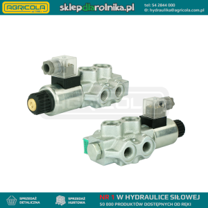 Elektrozawór WALVOIL dzielnik hydrauliczny 6/2 60L sterowany elektrycznie 24V