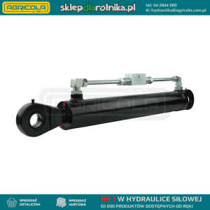 Cylinder siłownik hydrauliczny dwustronnego działania długość: 840mm skok: 500mm CJ2F-80/45/500 U40 w komplecie z zaworem zabezpieczającym VBPDE typu zamek