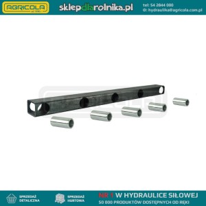 Belka do krokodyla dolna 830mm w zestawie z tulejami do zębów dolnych prostych dł. 810mm