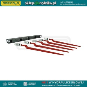 Belka do krokodyla dolna 830mm w zestawie z tulejami i zębami dolnymi prostymi dł. 880mm