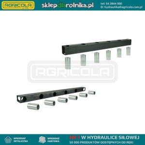Dwie belki dolna i górna 1020mm komplet do krokodyla w zestawie z tulejami do zębów górnych wygiętych dł. 680mm i dolnych prostych dł. 1100mm