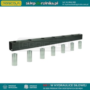 Belka do krokodyla górna 1210mm w zestawie z tulejami do zębów górnych wygiętych dł. 680mm