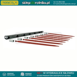 Belka do krokodyla dolna 1210mm w zestawie z tulejami i zębami dolnymi prostymi dł. 1100mm