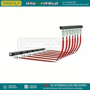 Dwie belki dolna i górna 1210mm komplet do krokodyla w zestawie z tulejami do zębów górnych wygiętych dł. 680mm i dolnych prostych dł. 1100mm