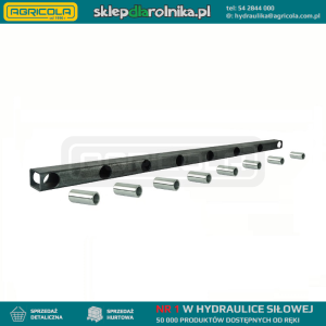 Belka do krokodyla dolna 1400mm w zestawie z tulejami do zębów dolnych prostych dł. 880mm